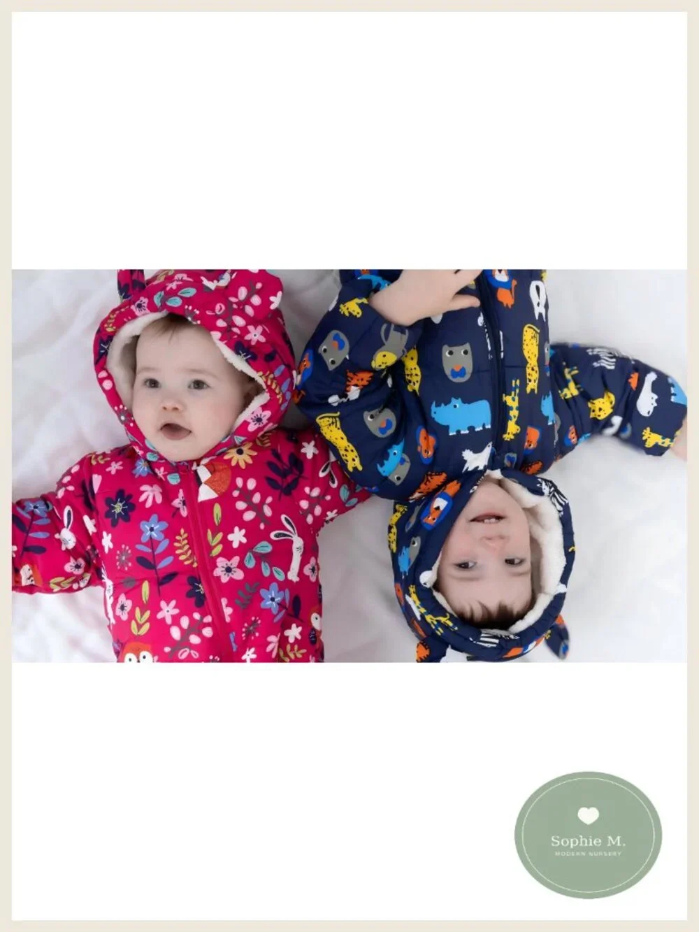 Baby Snowsuit Hooded Winter Jumpsuit Toddler Fleece Lined Zip Up